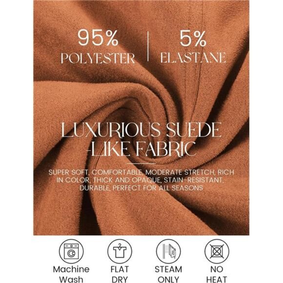 Women Mini Suede Skirt High Waisted Pencil Skirt with Pockets Fall Winter - Picture 4 of 7